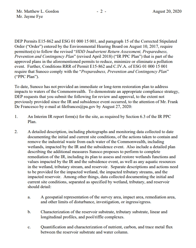 Ma Dep File Number Posting Sample a 5 page dep violation letter and more marsh creek questions ...